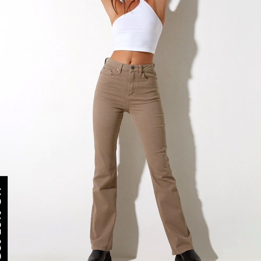 Motel Rocks Bootleg Jeans in Burnt Olive sz S